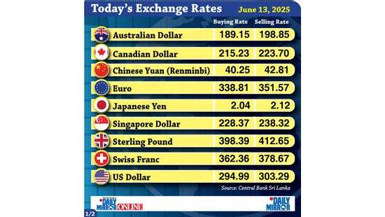 Today’s exchange rate - 13 June 2025