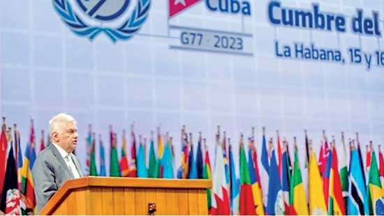 President Wickremesinghe calls for effective cooperation mechanisms within G77 and China