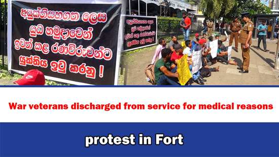 War veterans discharged from service for medical reasons protest in Fort