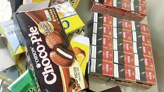 Fags worth Rs.0.5Mn emerge from chocolates inside BIA