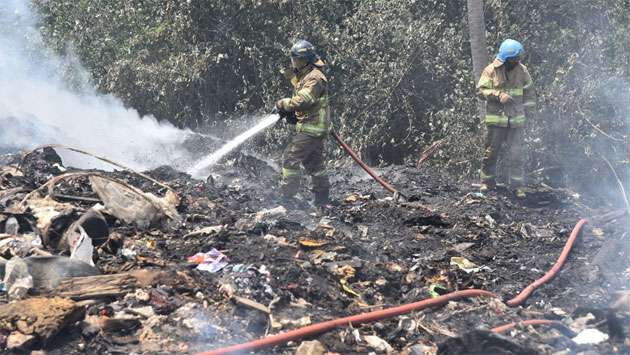 Fire at Kerawalapitiya dump contained