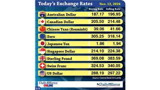 Today’s exchange rate - 12 November 2024