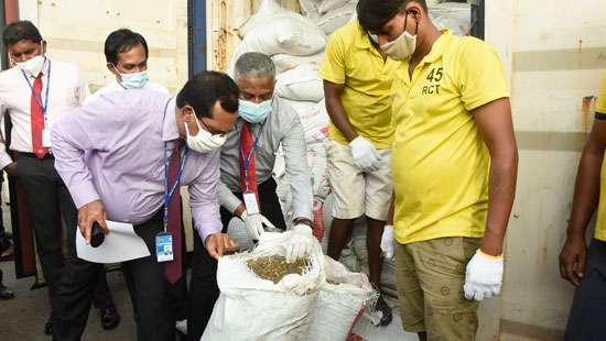 28 containers of agricultural plant waste seized