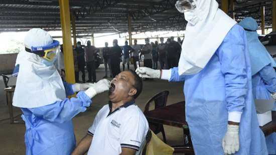 PCR tests at Peoples Park Complex