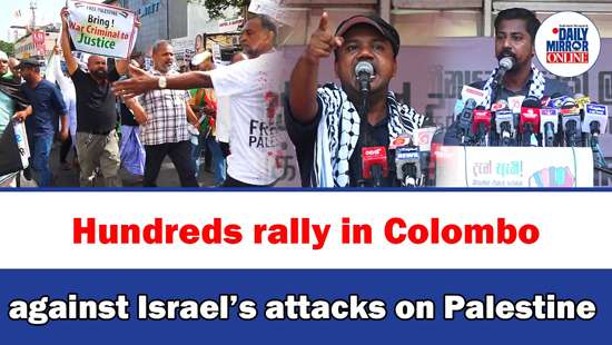 Hundreds rally in Colombo against Israel’s attacks on Palestine