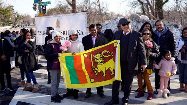 Sri Lankan embassy in Washington DC hosts Buddhist ‘Walk for Peace’