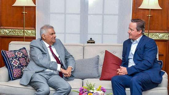 Former British PM David Cameron meets President