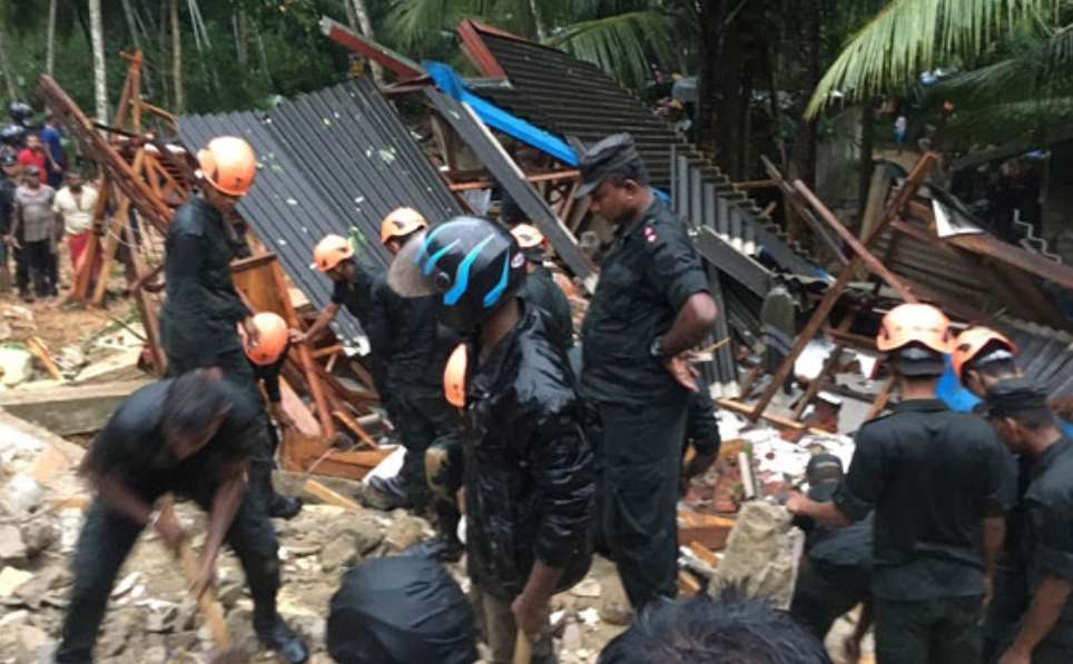 House buried with 4 people in Warakapola, one rescued