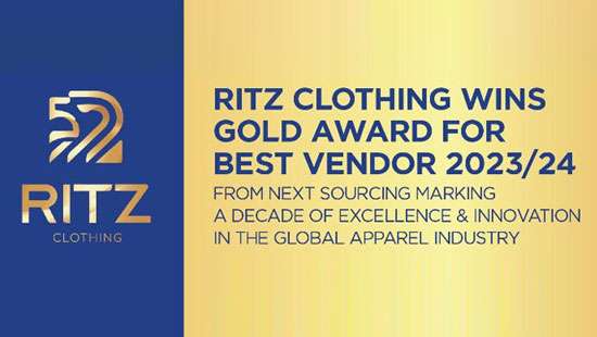 RITZ CLOTHING WINS GOLD AWARD FOR BEST VENDOR 2023/24