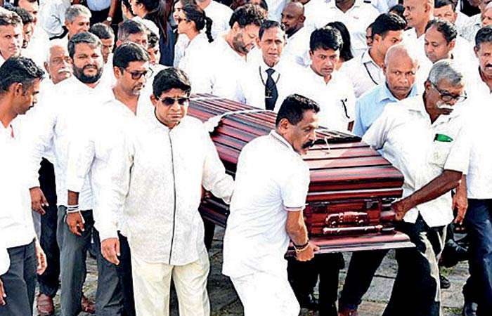 Final rites of Rukman Senanayake