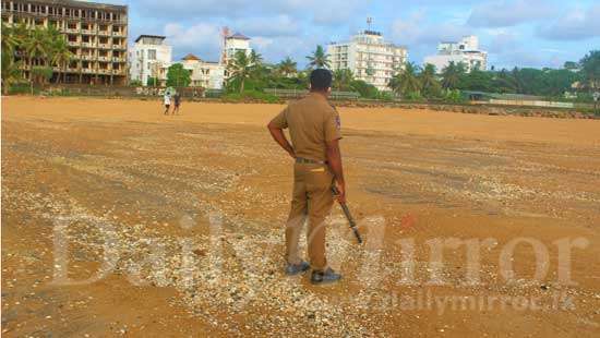 Mt. Lavinia artificial beach in the making