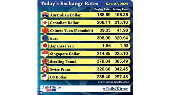 Today’s exchange rate - 07 November 2024