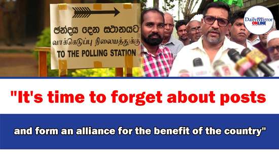 ’’It’s time to forget about posts and form an alliance for the benefit of the country’’