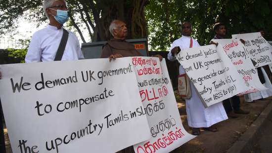 Protest demanding justice from UK for up-country Tamils