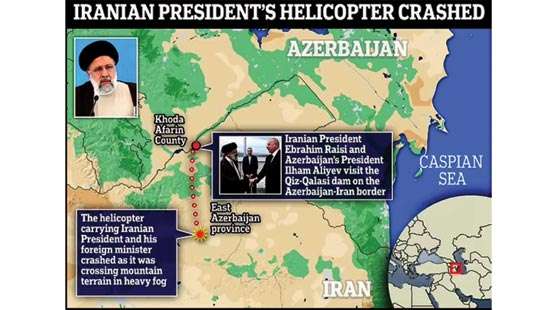 Iranian President missing after helicopter crash