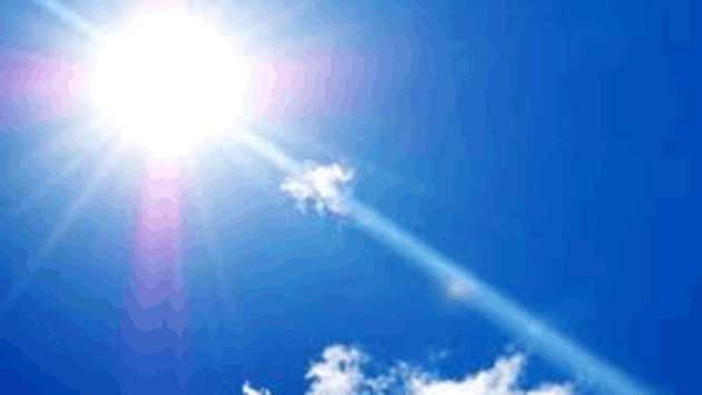 Sun directly overhead in Northern areas today