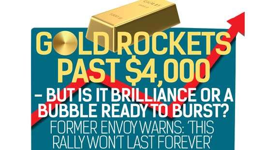 Gold rockets past $4,000