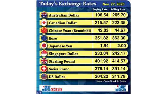 Today’s exchange rate - 27 November 2025