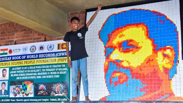 Child sets world record by creating President’s portrait