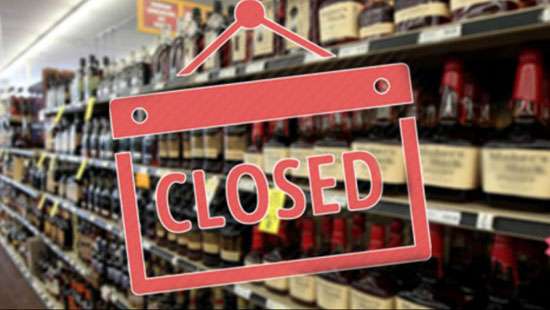 All liquor stores will be closed tomorrow