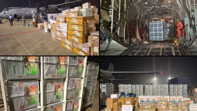 Another Indian Air Force flight arrives in Colombo with disaster relief supplies