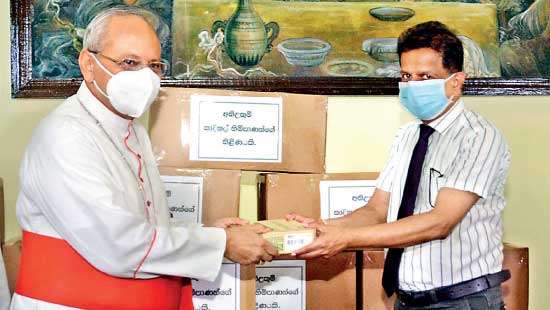 Archdiocese of Colombo donates equipment worth  Rs. 20 million to LRH Colombo