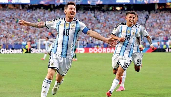Messi’s three makes history