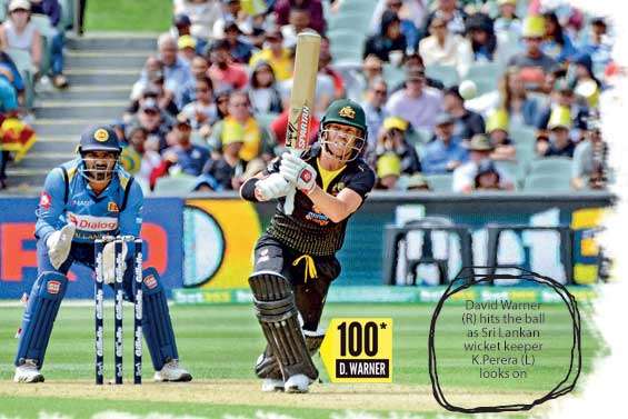 Warner’s birthday  T20 ton as Australia slam Sri Lanka