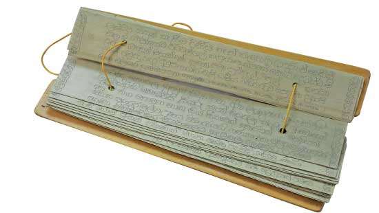 The art of  Ola Leaf  Writing