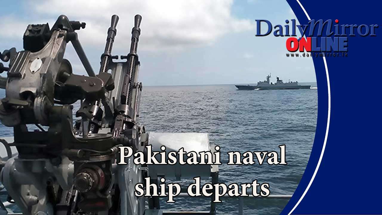 Pakistani naval ship departs