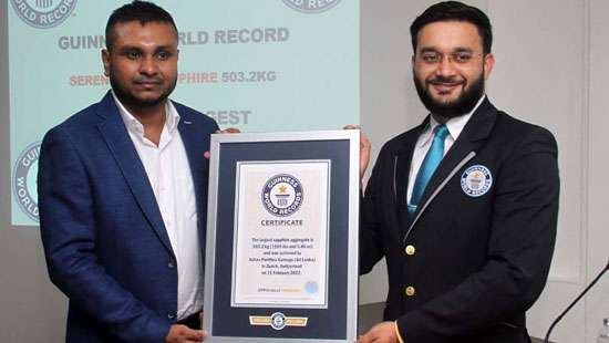 SL in Guinness Record books for world’s largest sapphire aggregate