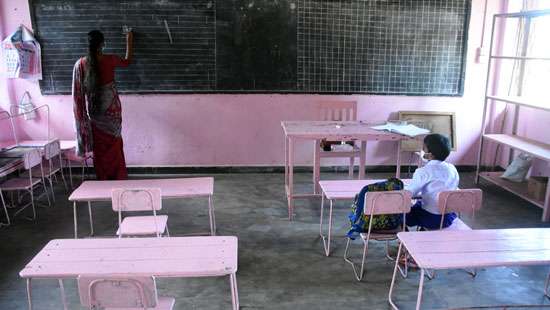 Classroom greets the lone attendee...