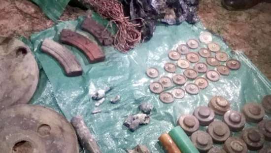 Suicide bombs, pressure, artillery bombs buried by LTTE unearthed in Jaffna