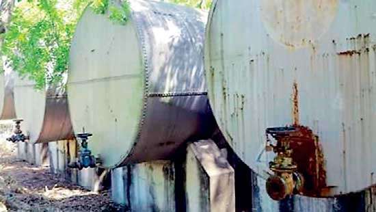 Eight fuel storage tanks lie idle in Polonnaruwa