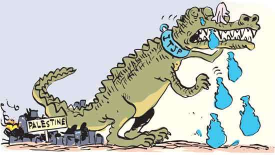 Crocodile tears over Lanka, while covering genocide in Palestine - EDITORIAL