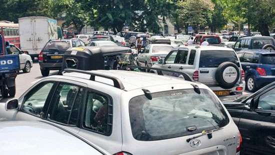 Heavy traffic in Town Hall
