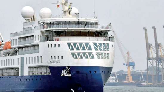 Luxury cruise ship carrying high-end tourists arrives in Colombo