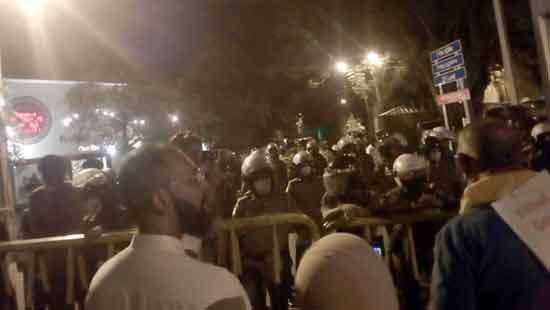 Protest near PM's house demanding him to quit