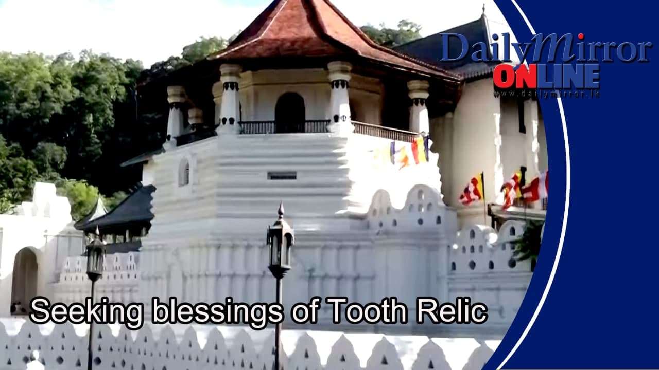 Seeking blessings of Tooth Relic