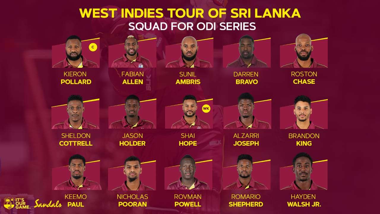 Hetmyer and Lewis miss out as Windies announce Sri Lanka ODI squad