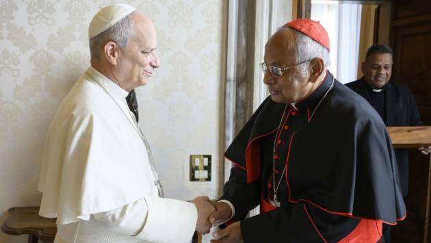 Cardinal Malcolm Ranjith Meets Pope Leo XIV