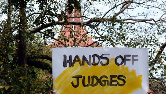 Hands off judges…