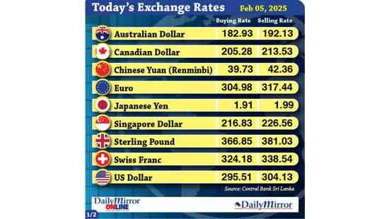 Today’s exchange rate - 05  February  2025