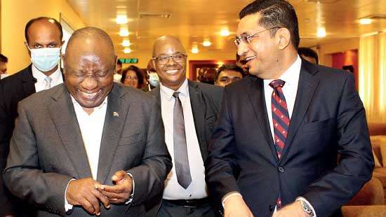 Minister Ali Sabry meets  South African President Cyril Ramaphosa