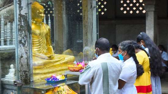 Seeking blessings on Unduvap Poya Day