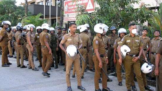 Tightened security near Election Commission office