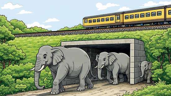 Kasikote elephant tunnel project   Work to resume on SL’s first-ever elephant crossing tunnel  under railway lines