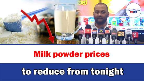 Milk powder prices to reduce from tonight