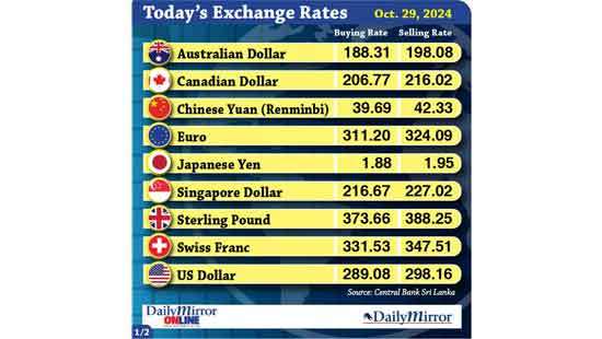 Today’s exchange rate - 29  October 2024