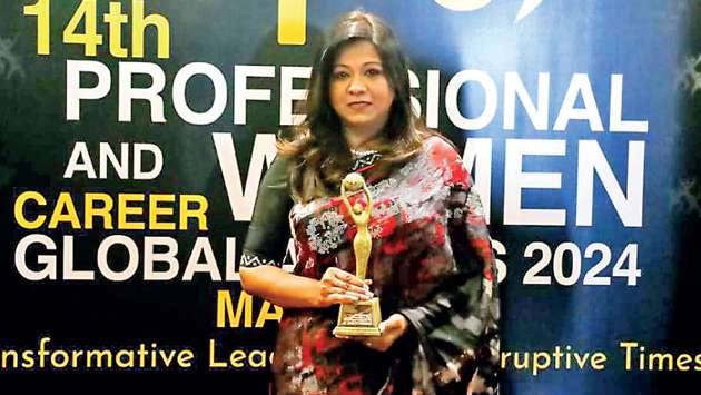 Gowri Rajan honoured with the Global Trailblazer Award at the WIM Global Awards in Malaysia